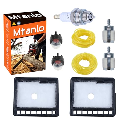 Mtanlo Filtre à Air Kit 13031039132 pour Echo CS-300 CS-301 CS-305 CS-306 CS-340 CS-341 pour Tronçonneuse avec Filtre à Air + Filtre à Essence + Bougie...