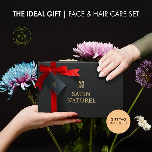 Satin Naturel Luxury Gift Set for Women – 5x30ml Skincare Bundle with Hyaluronic Acid Serum, Vitamin C Serum, Aloe Vera Gel, Argan Oil & Moisturiser – Skincare Set for Her in Premium Gift Box - Image 2