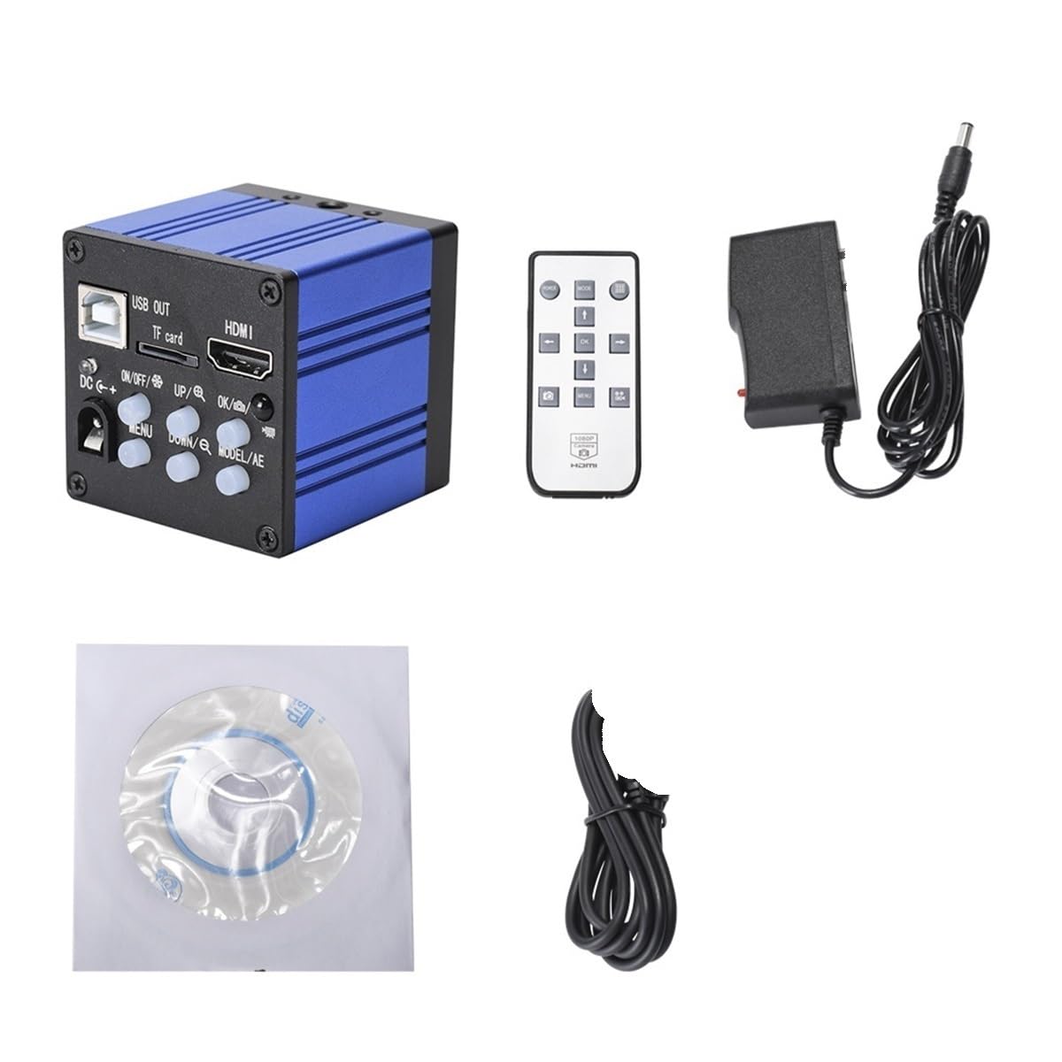 Microscope 51MP 1080P Microscope Camera 180X Lens Portable USB Industrial Electronic Digital Microscope(Blue Camera Only)