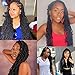 Leeven 24 Inch Soft Locs Crochet Hair 6 Packs New Distressed Faux Locs Brown Long Goddess Locs Pre Looped Messy Butterfly Locs Pre Looped Synthetic Hair for Women #4