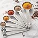 TILUCK Stainless Steel Measuring Spoons Set,Coffee Scoop Spoon,Kitchen Gadgets for Cooking & Baking,Set of 7