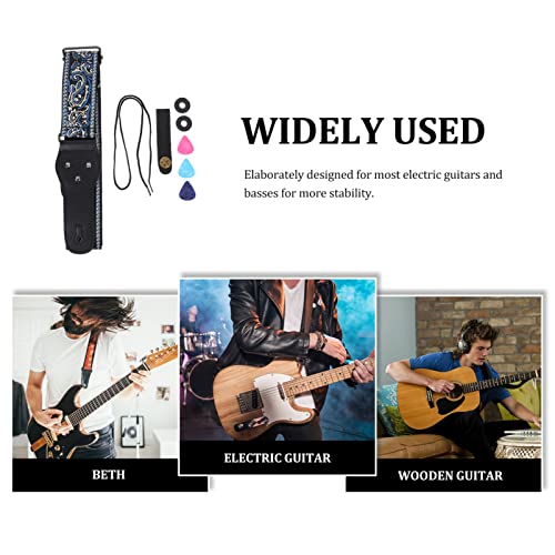 Vaguelly Sangle de Guitare Réglable Style Bohême Large Bandoulière de Guitare Sangle Ukulélé Médiators Sangle de Cou… - Les Beatles, Paul McCartney, John Lennon, RIngo Starr, George Harrison Vaguelly Sangle de Guitare Réglable Style Bohême Large Bandoulière de Guitare Sangle Ukulélé Médiators Sangle de Cou… – Image 4