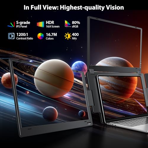 Triple Portable Monitor for Laptop