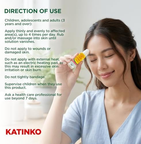 Katinko Oil Liniment Roll-On 10ml Muscle & Joint Relief (3-Pack) - 4