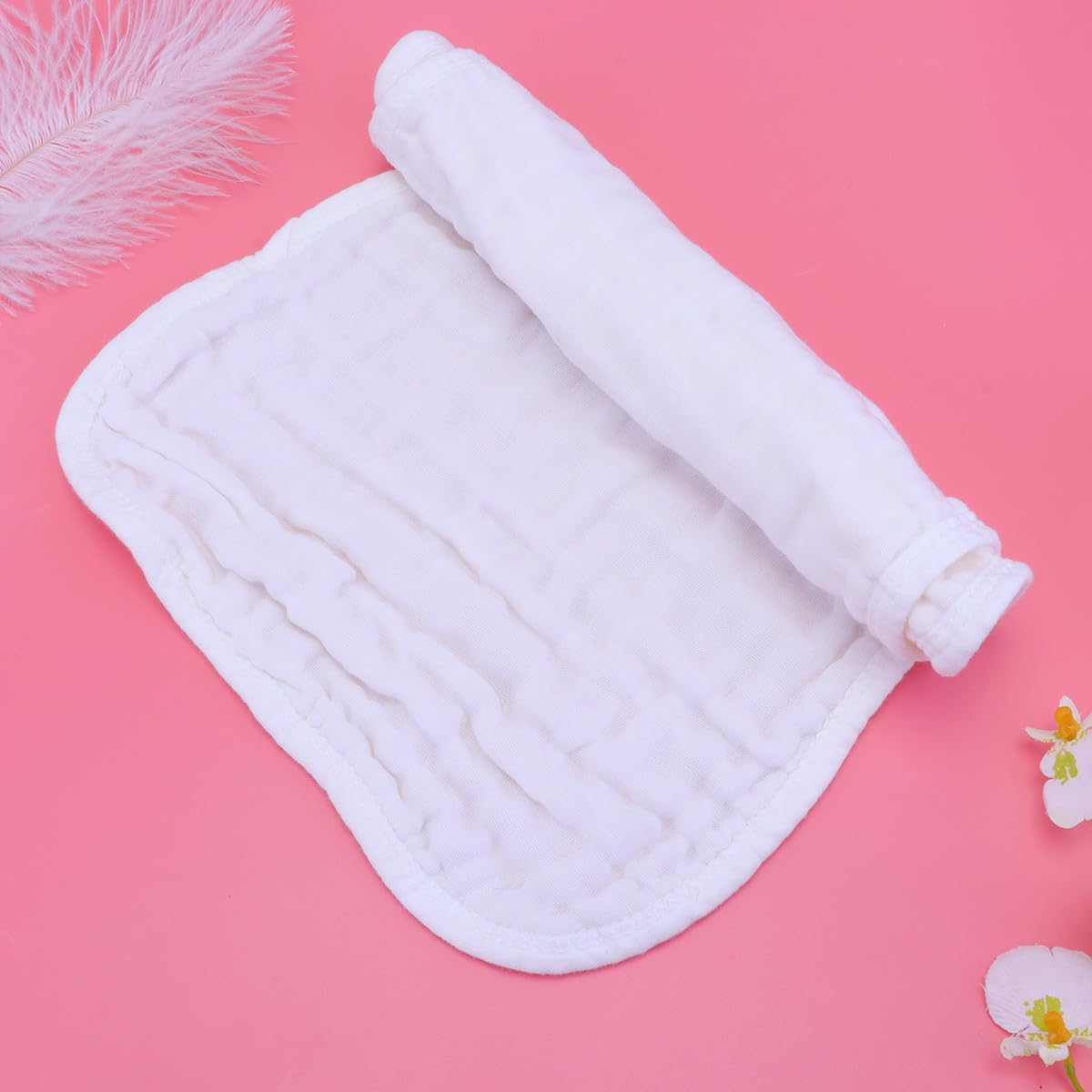 Abaodam 9 Stk Spuckkissen -Lätzchen Lätzchen für Burp Pad Rülpspads -Flanell-Spucktücher bibs babylätzen handtücher Aufstoßen schulterpolster Weiß