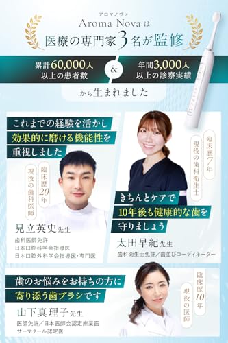 アロマノヴァ(AromaNova) 電動歯ブラシ AromaNova (ASA 白, 本体+替えブラシ) の商品画像 2