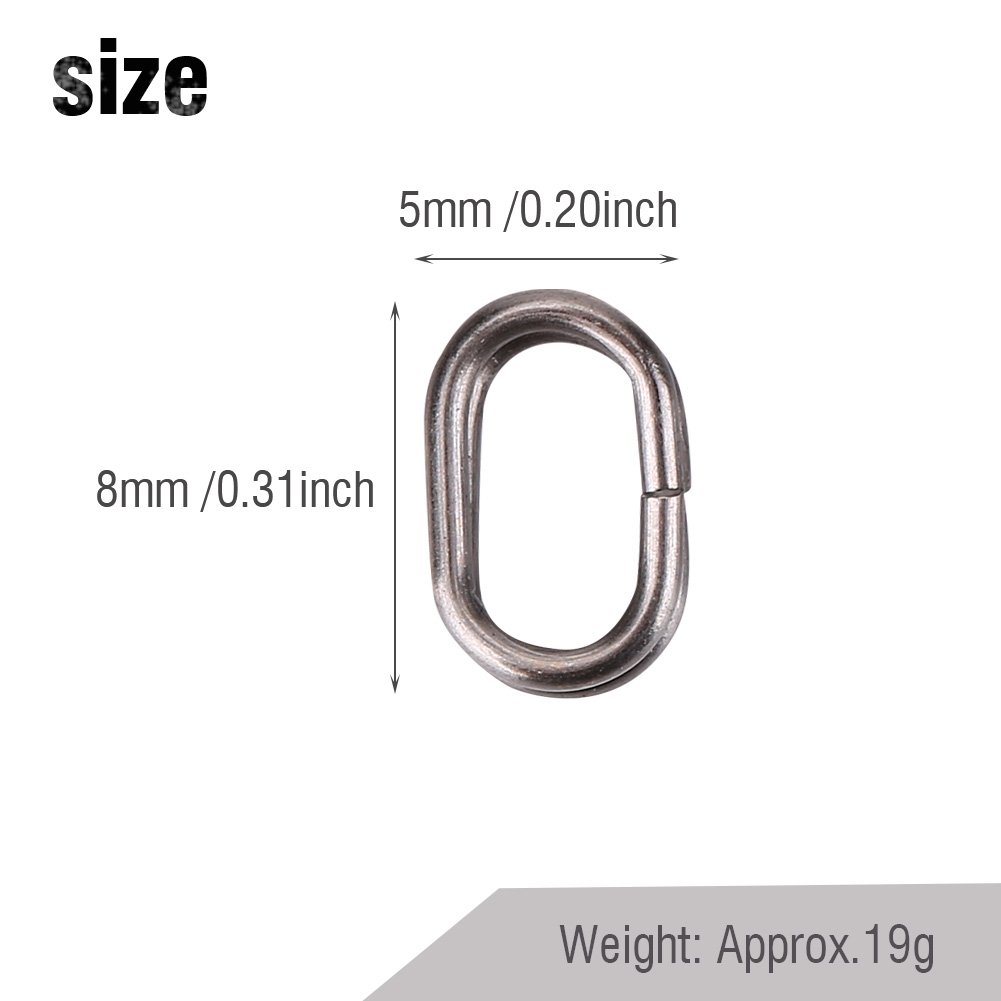 Anelli Elastici Da Pesca In Acciaio Inox 200 Pezzi | Set 5 Misure (4-6 Mm) | Per Esche, Jigging, Traina, Acqua Salata E Dolce