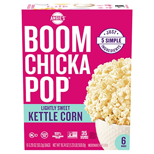 Angie's BOOMCHICKAPOP Lightly Sweet Kettle Corn Microwave Popcorn, (6) 3.29 oz....