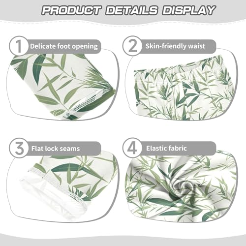 KLL Fern Leaf Equisetum Clover Leaves Toddler Baby Girl Athletic Leggings Fashion High Waisted Workout Pants Sports3