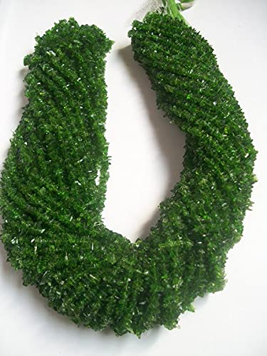 Perles de chrome diopside brut vert pour bijoux talismans chargés d'histoire