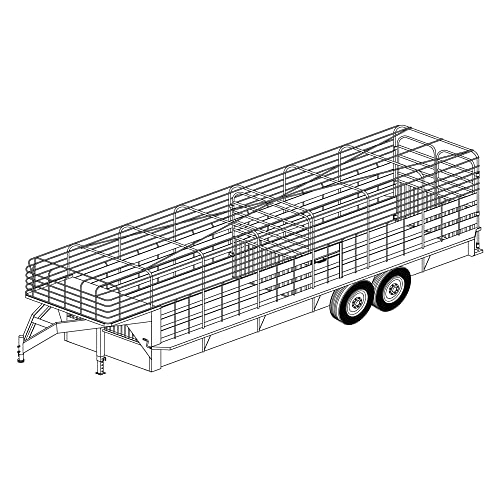 The Trailer Parts Outlet - 3224-24'x6' Livestock Trailer- 26 How-to Steps w/Blueprint
