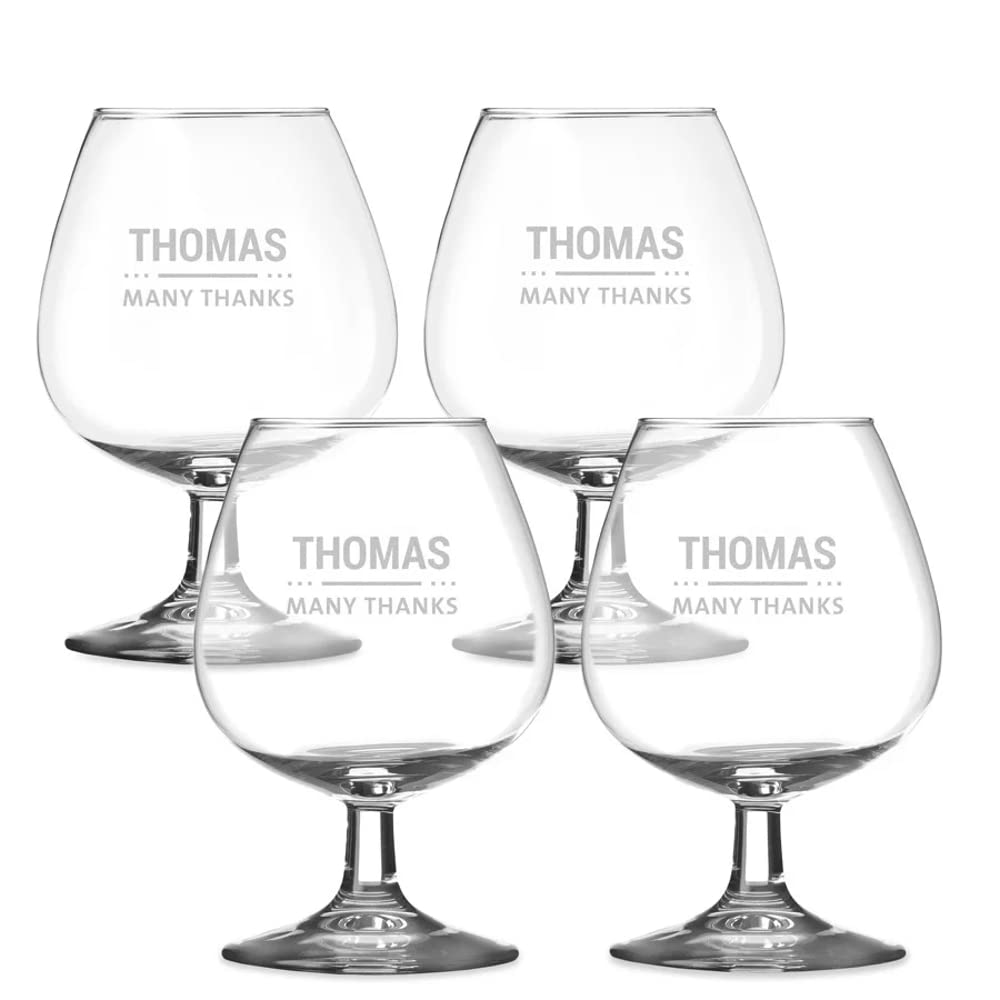 YourSurprise Personalised brandy glass (4 pieces)