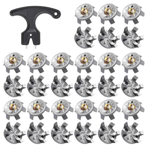 30Pcs Golf Spikes Golf Shoe Spikes Replacements, Golf Spikes for Any Shoe, Replacement Spikes with Wrench Suitable for Use on Lawns or Golf Courses