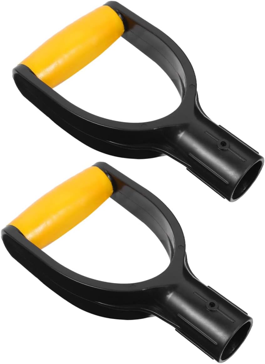 YARNOW 2pcs Ergonomic Shovel Handle Lightweight Plastic D-Handle for Digging Rake Grip