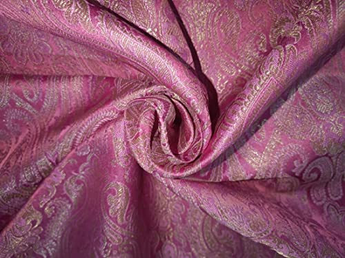 Tissu jacquard Paisley or Brocart BRO831 anti-effilochage pour loisirs créatifs