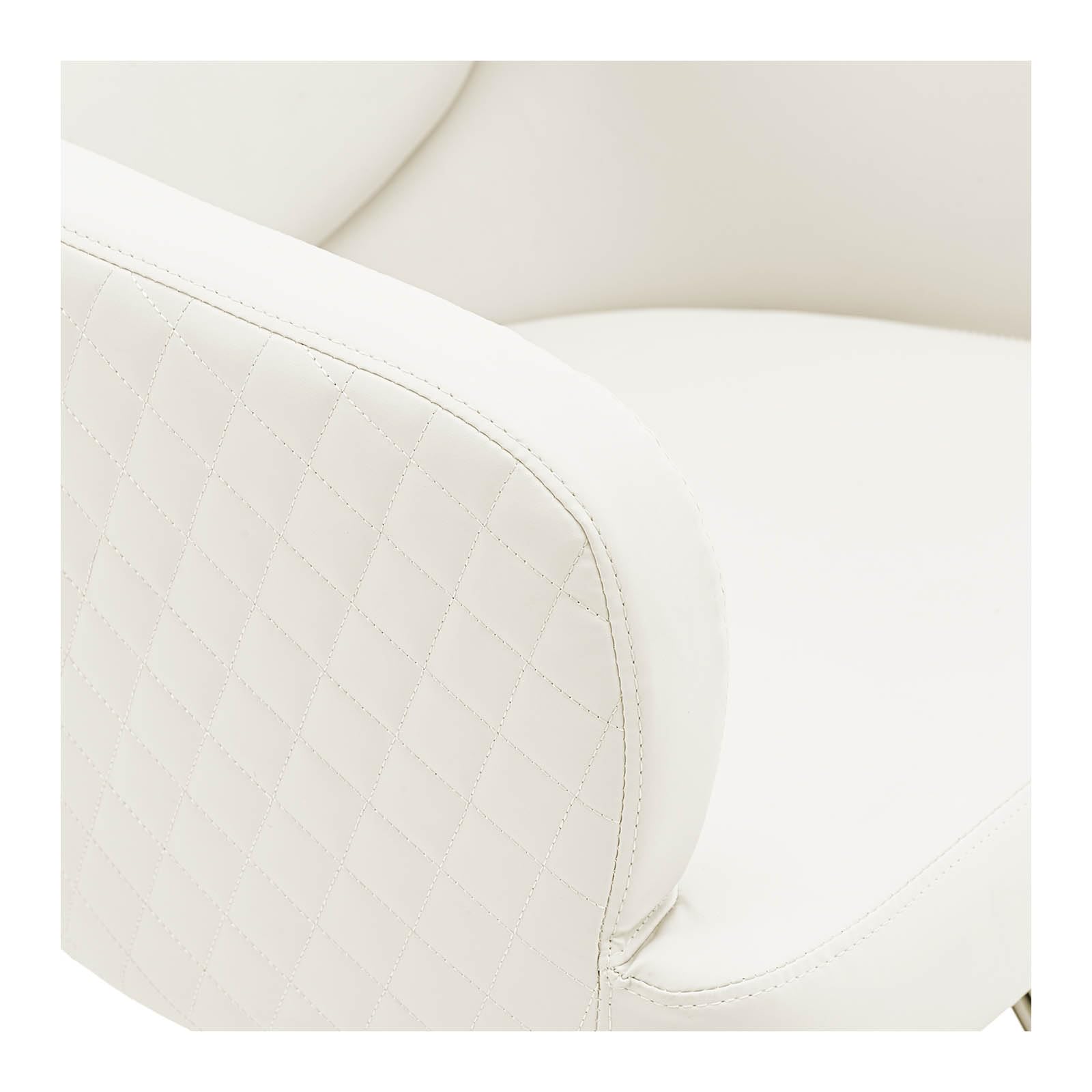 Physa Physa WINSFORD - Silla de peluquería con reposapiés, 480-630 mm, 200 kg, Color Crema y Dorado, para peluquería