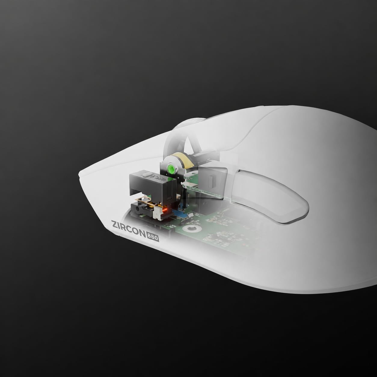Genesis Zircon 880 - Ratón inalámbrico para videojuegos (12000 ppp, modo triple), color blanco | Ratón inalámbrico E-Sport con sensor PAW3311, 64 g, Kailh Optical, 6 botones, 2,4 GHz, Bluetooth y USB-C