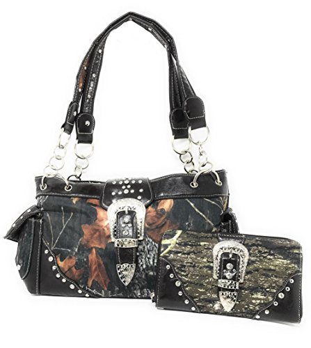 Camouflage Rhinestone Western Buckle Purse/Wallet Set Product