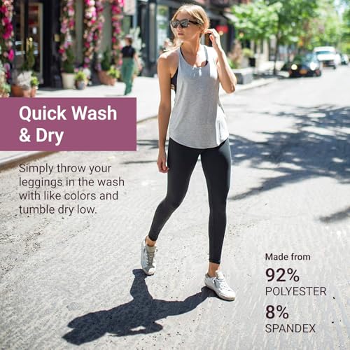 image for SATINA High Waisted Leggings for Women - Capri, Full Length, Fleece an