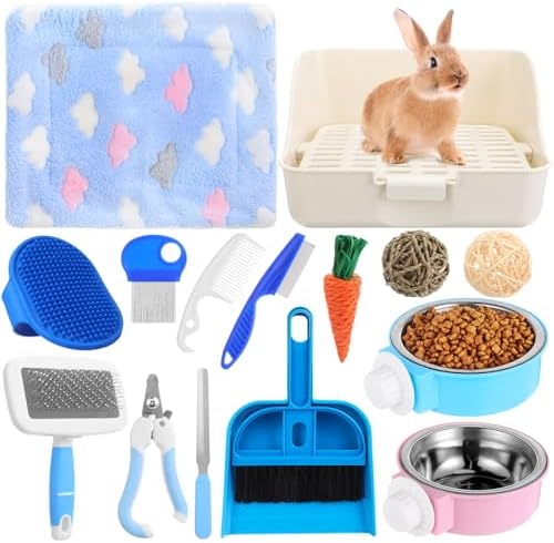 15 Pcs Rabbit Starter Kit Small Rabbit Litter Box Christmas Girls...