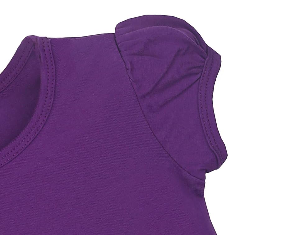 Image of Lilax Girls Short Puff Sleeve Cotton T-Shirt, Toddler & Little Girls Top | 95% Cotton Puff Sleeve Tee; Crewneck, Short Sleeve; Toddler & Girls Sizes 2T-12; for School, Play & Everyday; Machine Wash
