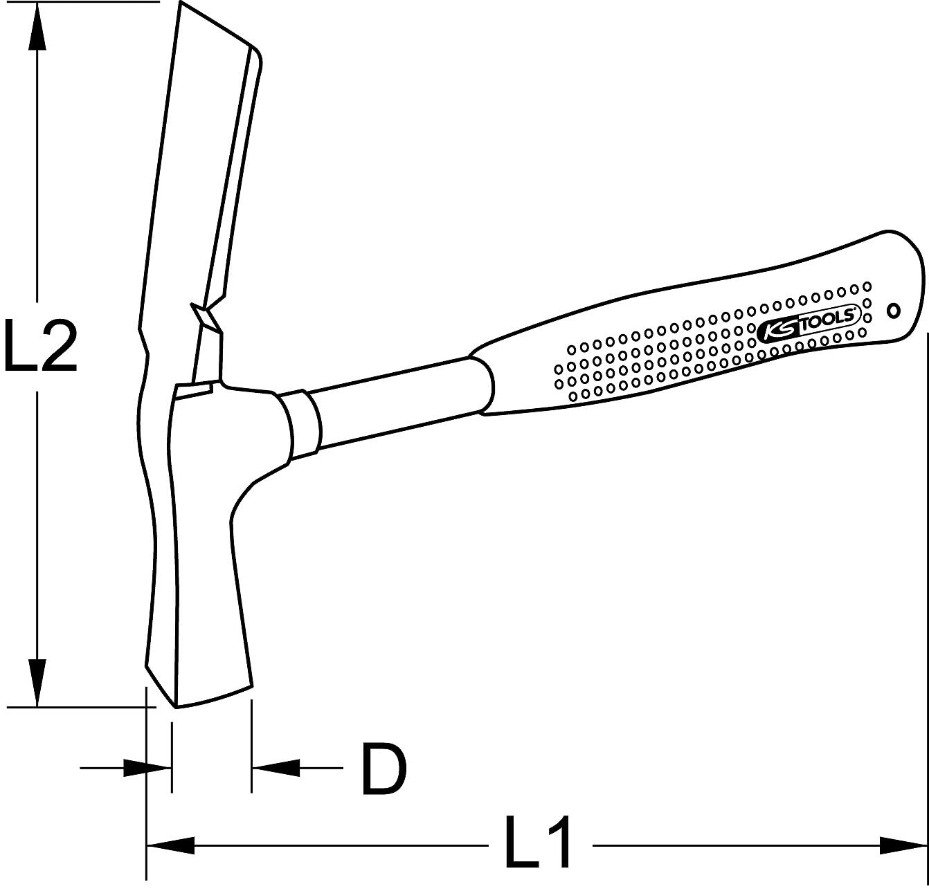 KS Tools 140.2003 Martello per Muratori, Forma Berlinese, 600G