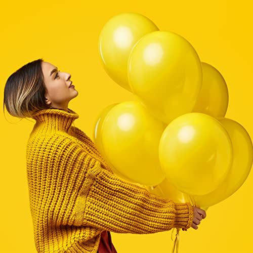 Image of RUBFAC 129pcs Yellow Balloons Different Sizes 18 12 10 5 Inch Latex Balloon Garland Arch Kit for Masquerade Party Decoration Gender Reveal Graduation Anniversary Baby Shower Party Supplies