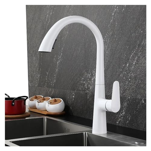 Robinet de cuisine extractible HLTYGWX eau chaude et froide pour grand évier gastronomique