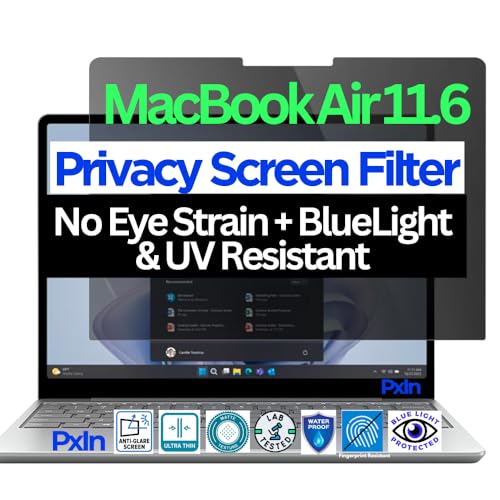 Image of Pxin TechnoEye MacBook Air 11.6 Inch Privacy Screen Filter - No Eye Strain | Anti-Blue Light + Anti-Glare