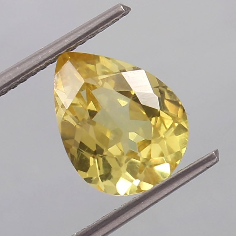 Saphir jaune naturel 10x8mm calibré pour sertissage réussi