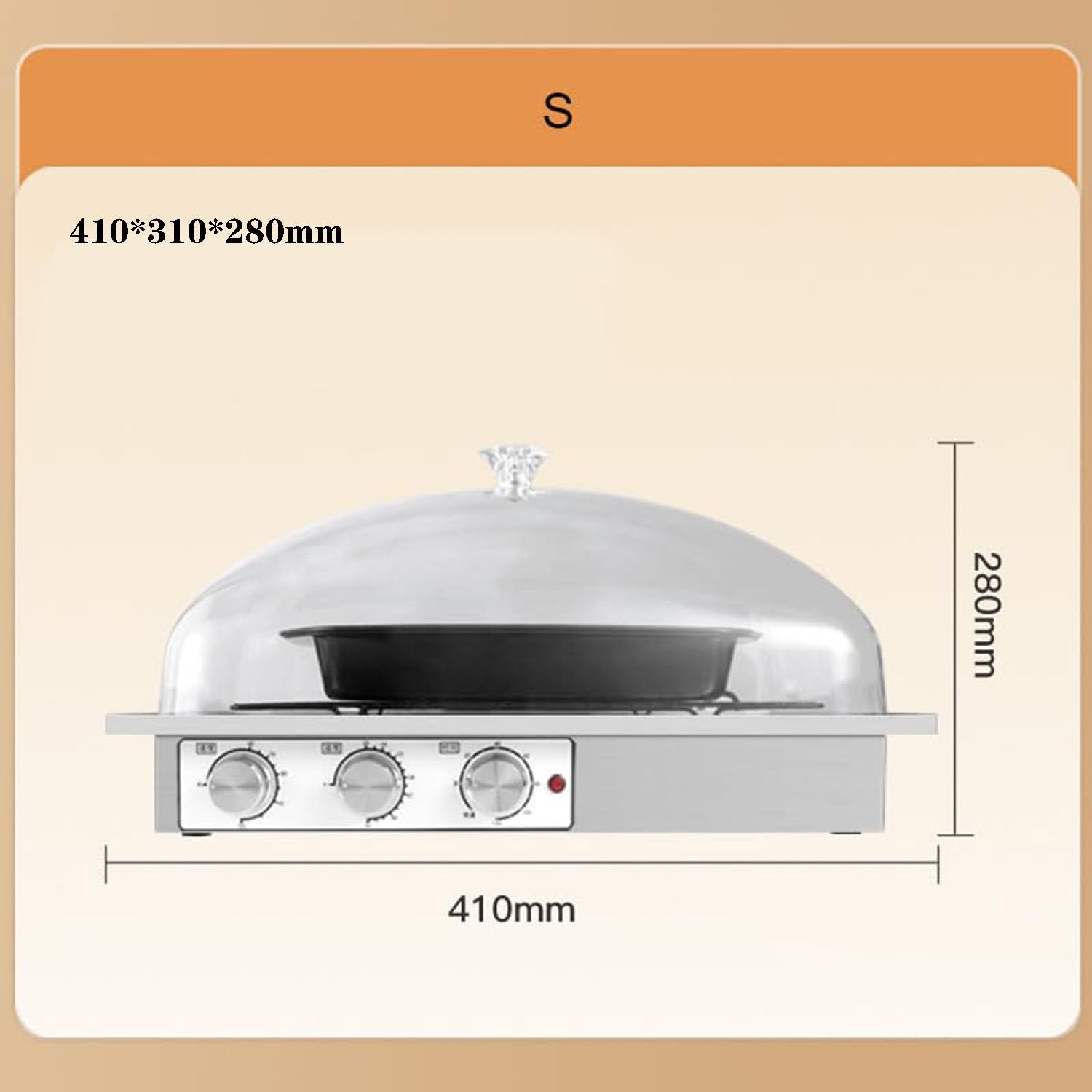 Macchina elettrica per lievitare L'Impasto del Pane,umidità e Temperatura Regolabili,Grande capacità,lievitatrice con Tazza e griglia umidificanti 410 * 310 * 280mm