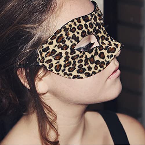 Halloween Cat Cosplay Accessories Set Cat Ear Headband With Leopard Print Masquerade Mask For Women Halloween Cat Costume Accessory For Women Party Costume (Leopard Print Headband Tail & Mask) #TOP6