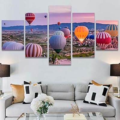 SIGNWIN 5 Panel Canvas Wall Art Modern Art...