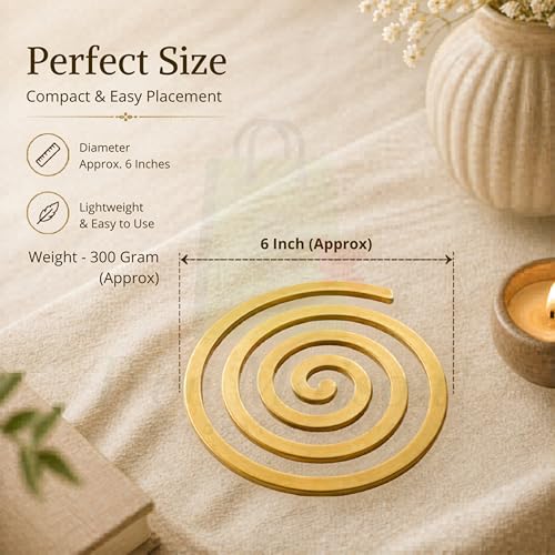 Image of Brass Plain Helix | 6 Inch Approx|Weight of 1 Unit -300 Gram Approx |Energy Booster Vastu Remedy |Vastu Helix Remedy for Zone Correction |Zonal Placement - NW |Pack of 3