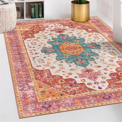 Tapis de sol enfant lavable en machine grand format 160x210CM rouge