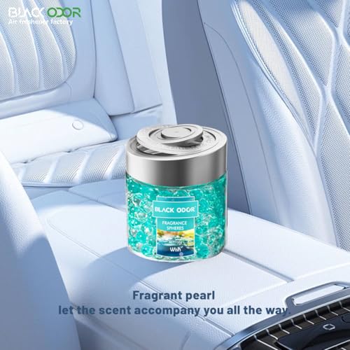 Image of BKN Super Fragrance Black Odor Car Air Freshener B0-10| 130g Bubble Gel Balls | Long-Lasting Scent for Home, Office, Car, Bathroom & Closet | Odor Eliminator & Room Deodorizer (Wish)