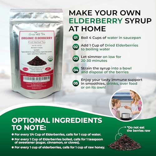 Greenhilltea Green Hill Tea Organic Elderberry Herbal Tea thumb #6