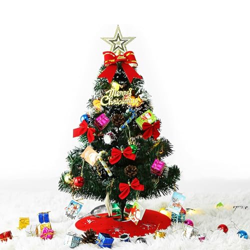 YUTONGFU albero di natale 60cm,albero di natale artificiale,ddobbi natalizi,addobbi per alberi di Natale(1 pacchetto),natale,Mini albero di Natale per tavolo da pranzo