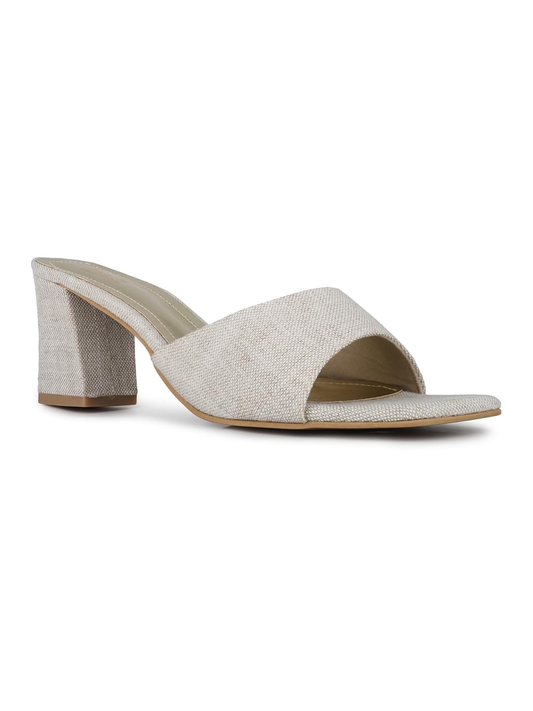 inc.5 Womens Beige Solid Square Toe Block heels-picture-37