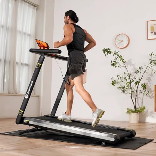 Image of DeerRun X20 Treadmills for Home, Foldable Treadmill with 15% Auto Incline, 400 lb Capacity Heavy Duty Running Machine, 3.5 HP, 0.6-11.3 MPH, Smart App Control, Shock Absorption