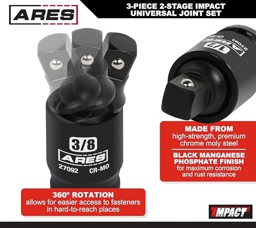 Image of ARES 27027 3-Piece 2-Stage Impact Universal Joint Set