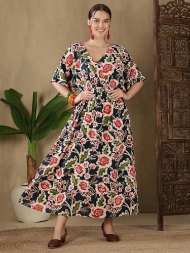 Image of FebQ Elegant & Comfortable Rayon Elastic Dress
