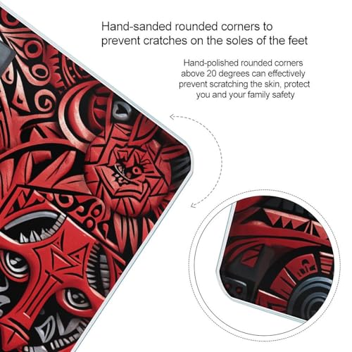 Báscula digital slim con patrón tribal rojo miniatura 4