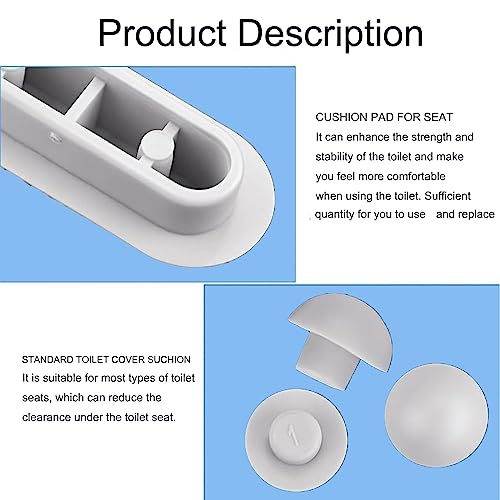 24 Pieces Toilet Seat Bumpers, Toilet Stops Bumpers, Transparent Toilet Lid Stoppers, Toilet Replacement Damper - Image 4