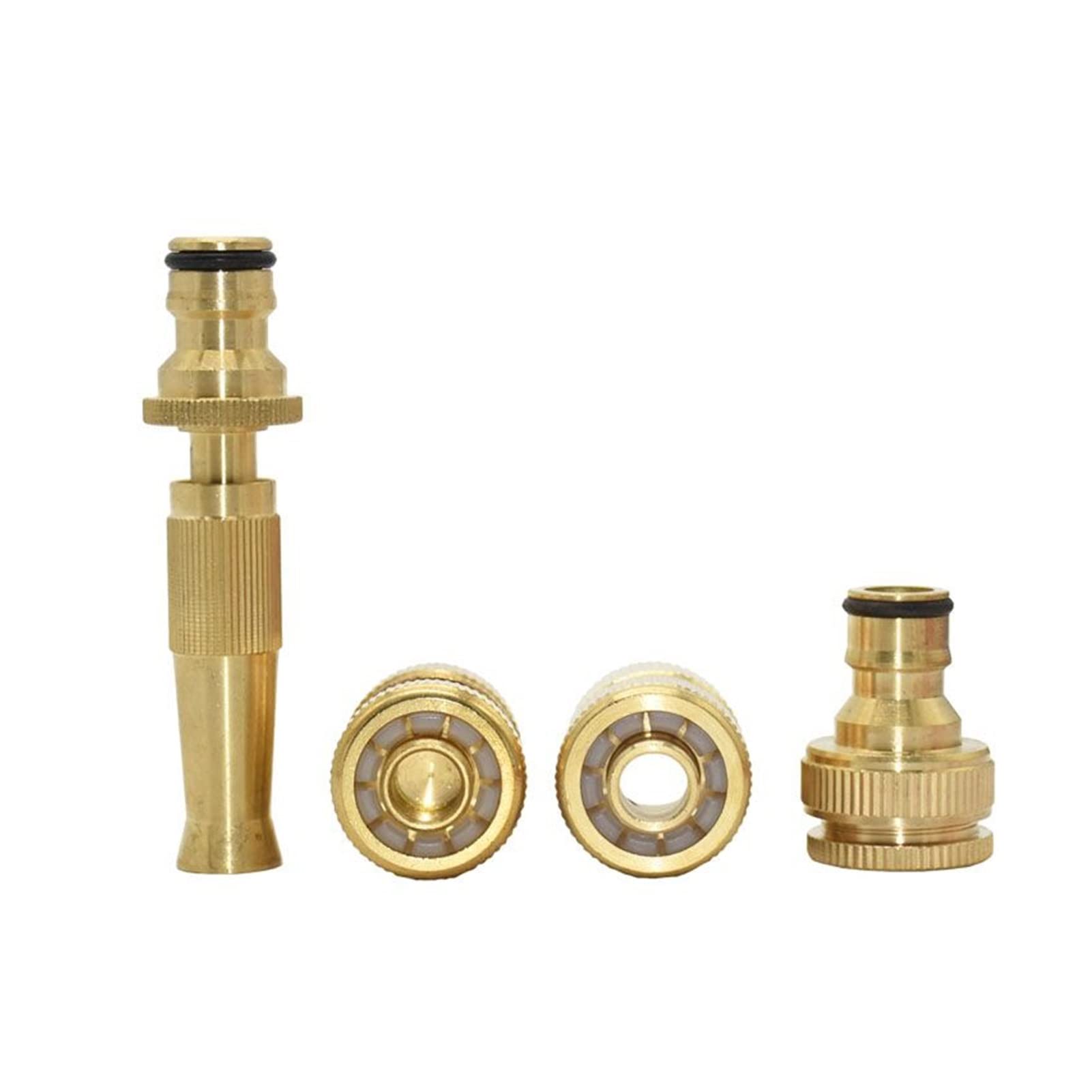 Drip irrigation fittings Spray Water Connection Brass 1/2 Inch Quick Connector Water Car Wash Kit Garden Irrigation Kit Copper Connector Hose Water Stop Connector 1 Set