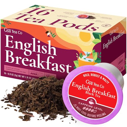 Image of English Breakfast Tea Pod (16 Count) - 100% Natural Caffeinated Black Tea