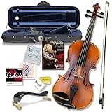 Bunnel Premier Violin Outfit 4/4 Full Size - Carrying Case and Accessories Included - Solid Maple Wood and Ebony Fittings By Kennedy Violins