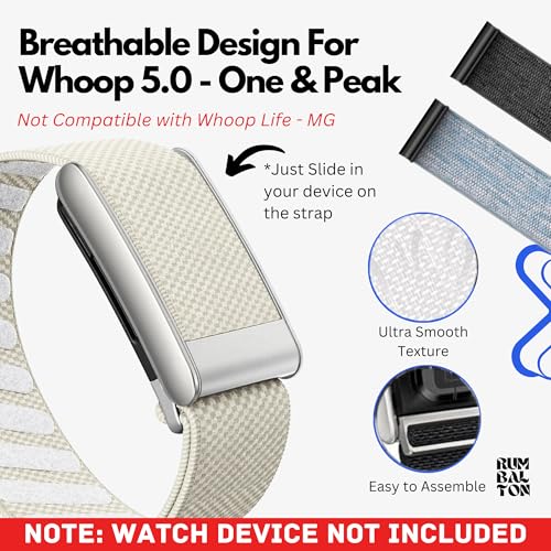 Image of Nylon Strap Compatible with Whoop 5.0 Band Strap - Durable, Adjustable Fitness Tracker Strap | Breathable, Comfortable Bands for Workout, Sleep, and Health Monitoring (Device Not Included)