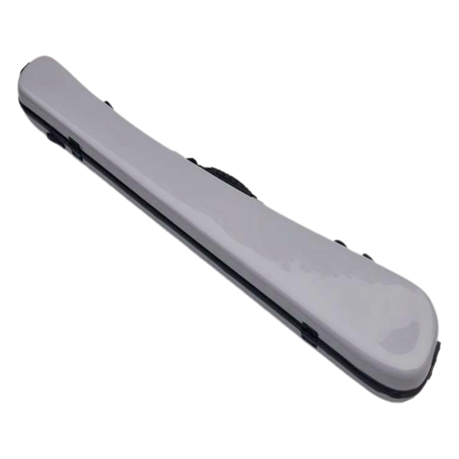 Gralara Cello Bogenkasten Oxford Stoff Hartschalen Etui Instrumentenzubehör Einzel Schulterriemen Bogenhalter mit Stabilen Materialien für Konzert, Weiß