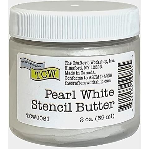 Crafters Workshop Stencil Butter 2OZ WHT, Pearl White Cover